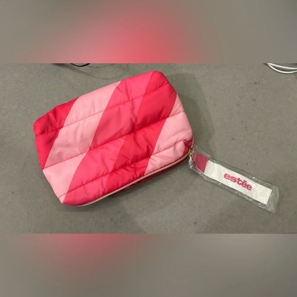 Estée Lauder Soft Makeup Bag Pink Stripe